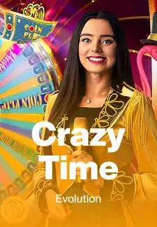 Crazy Time live game show artwork by Evolution